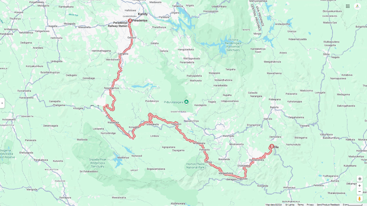 Peradeniya till Ella tågresa på (Tåg nr: 1001 ”Denuwara Menike”)