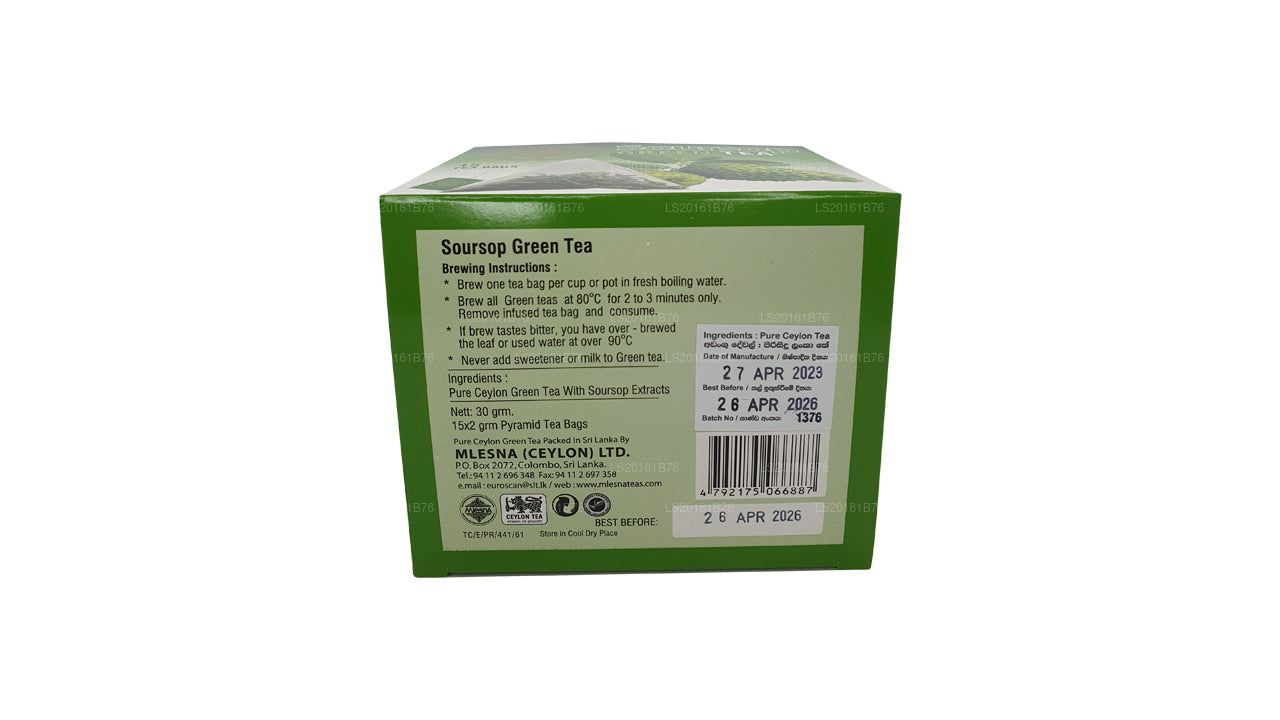 Mlesna Soursop grönt te (30g) 15 tepåsar