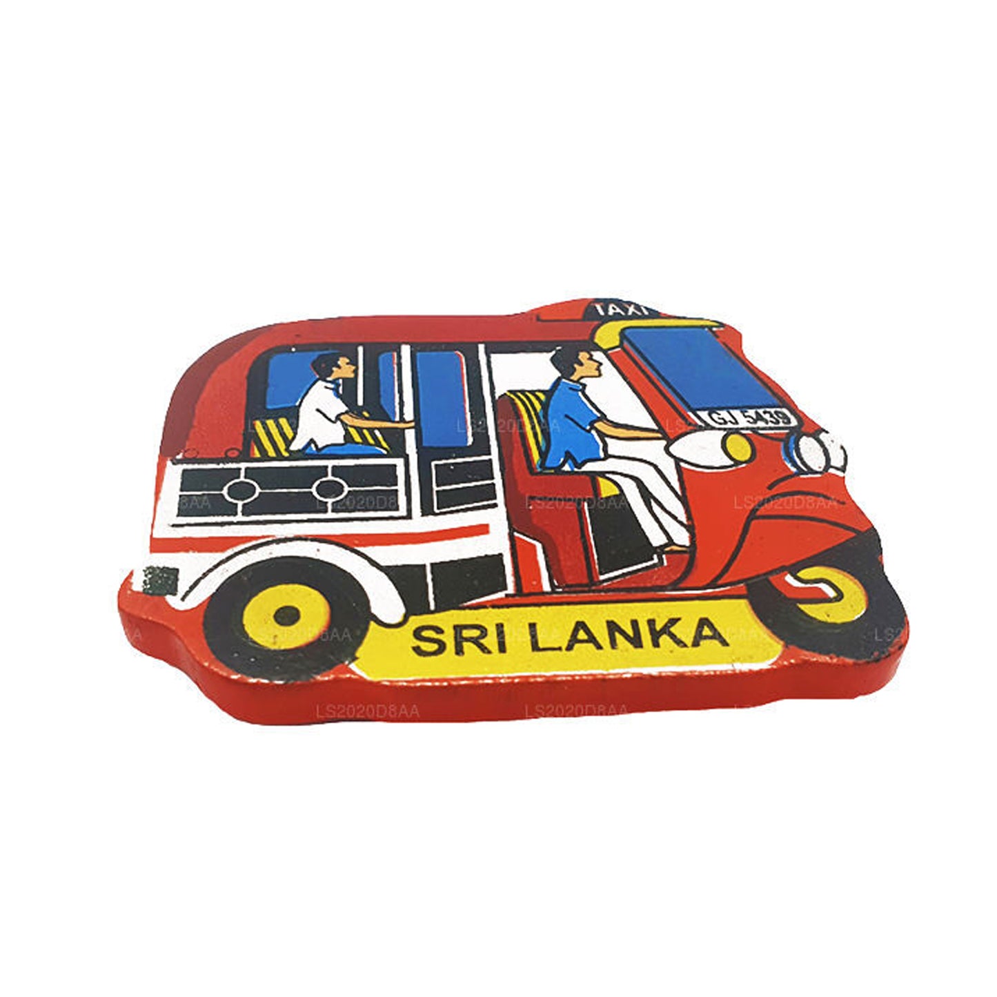 Sri Lankas Red Tuk Tuk kylmagnet