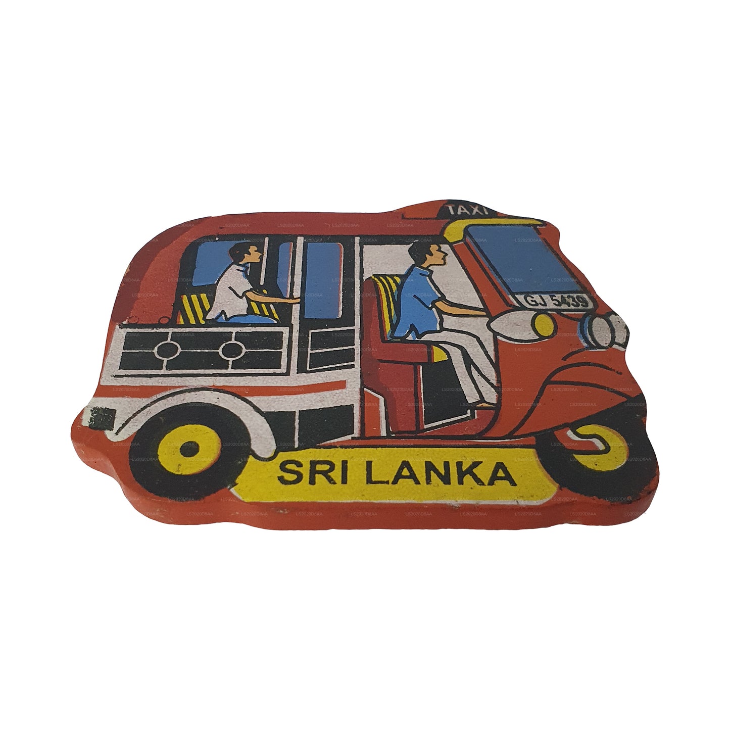 Sri Lankas Red Tuk Tuk kylmagnet