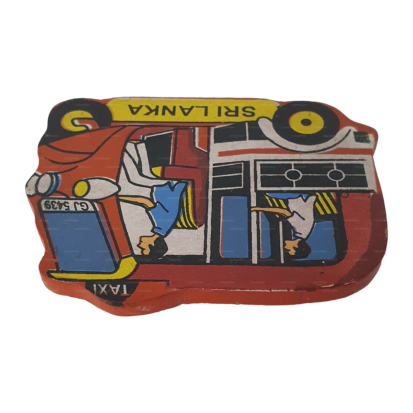 Sri Lankas Red Tuk Tuk kylmagnet