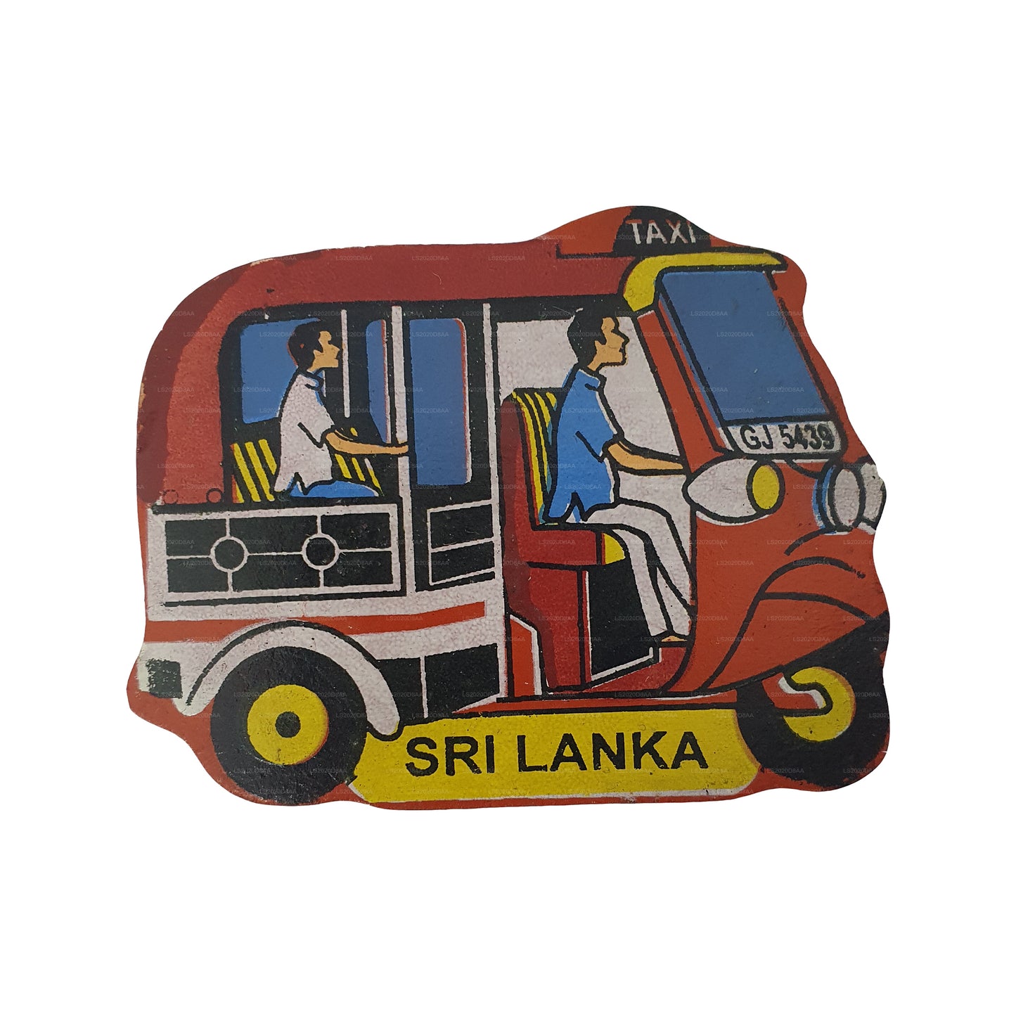 Sri Lankas Red Tuk Tuk kylmagnet