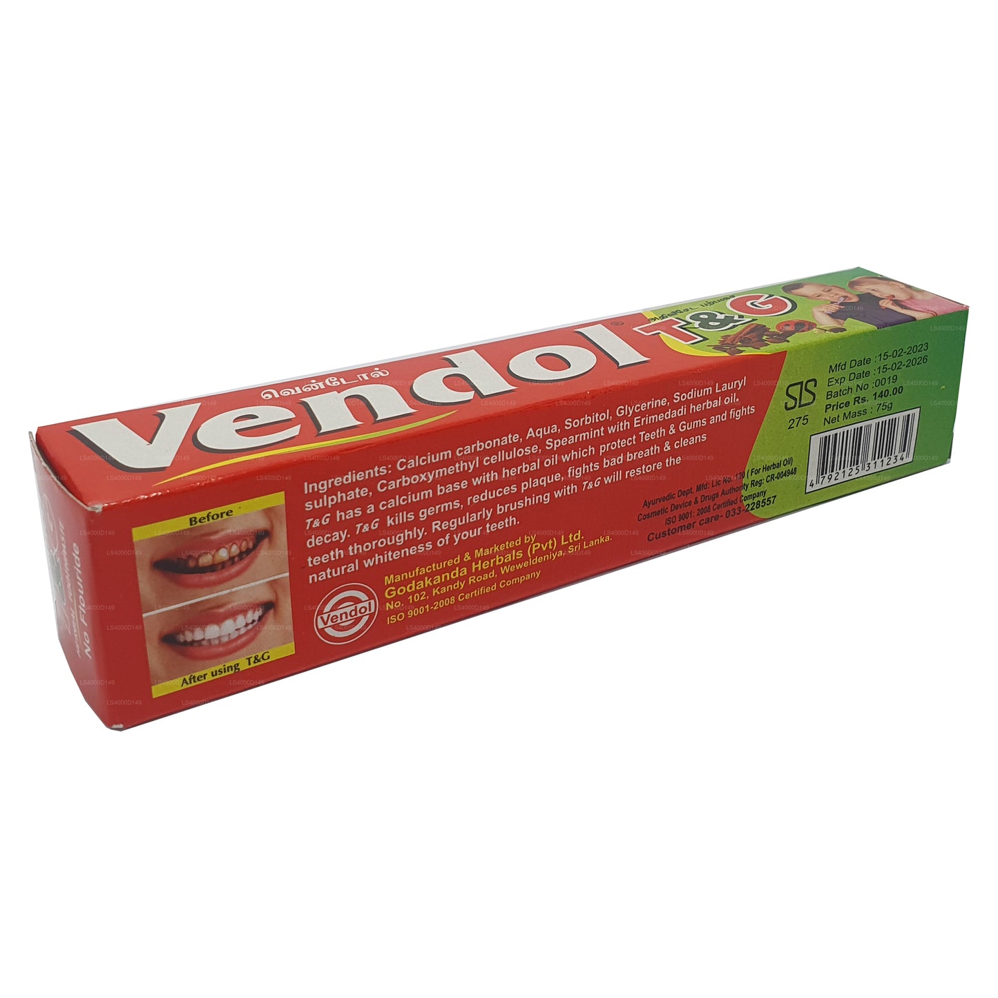 Vendol T och G Tandfast (135 g)