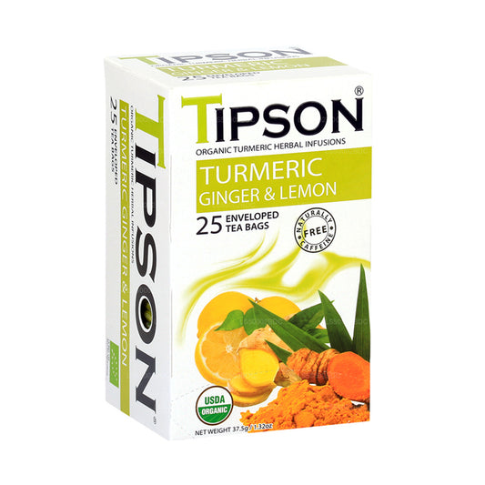 Tipson Te Ekologisk Gurkmeja Ingefära & Citron (37,5 g)