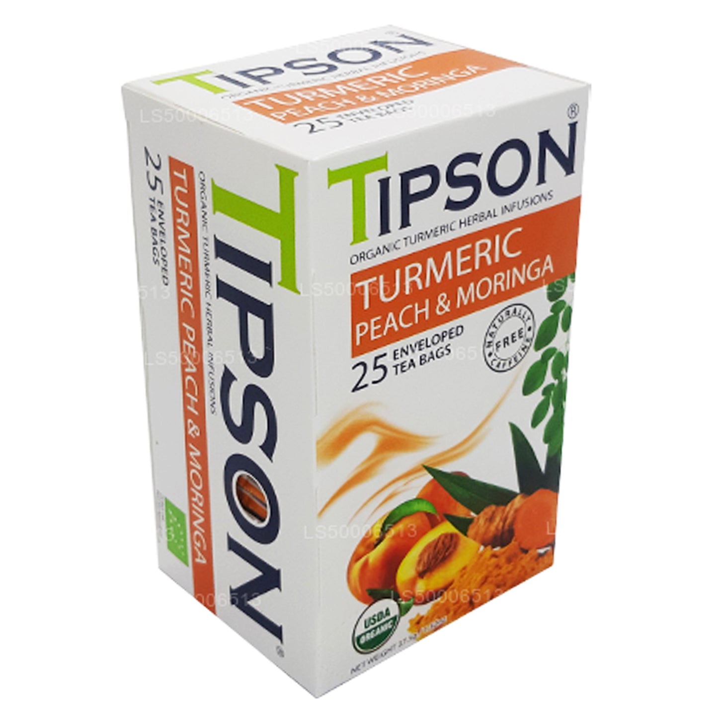 Tipson Te Ekologisk gurkmeja persika och Moringa (37,5 g)