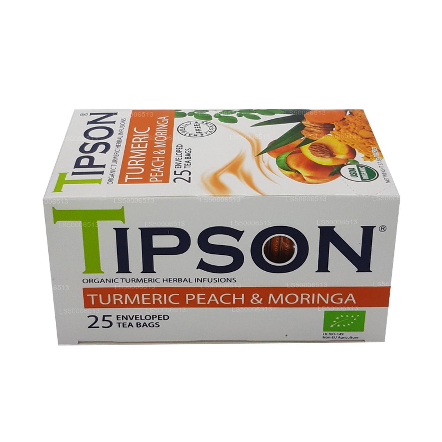 Tipson Te Ekologisk gurkmeja persika och Moringa (37,5 g)