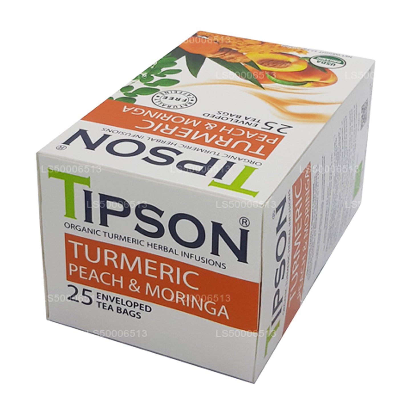 Tipson Te Ekologisk gurkmeja persika och Moringa (37,5 g)