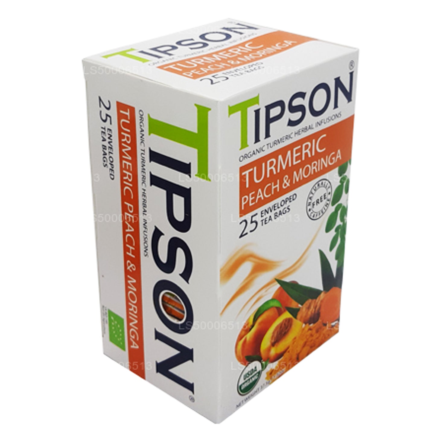 Tipson Te Ekologisk gurkmeja persika och Moringa (37,5 g)