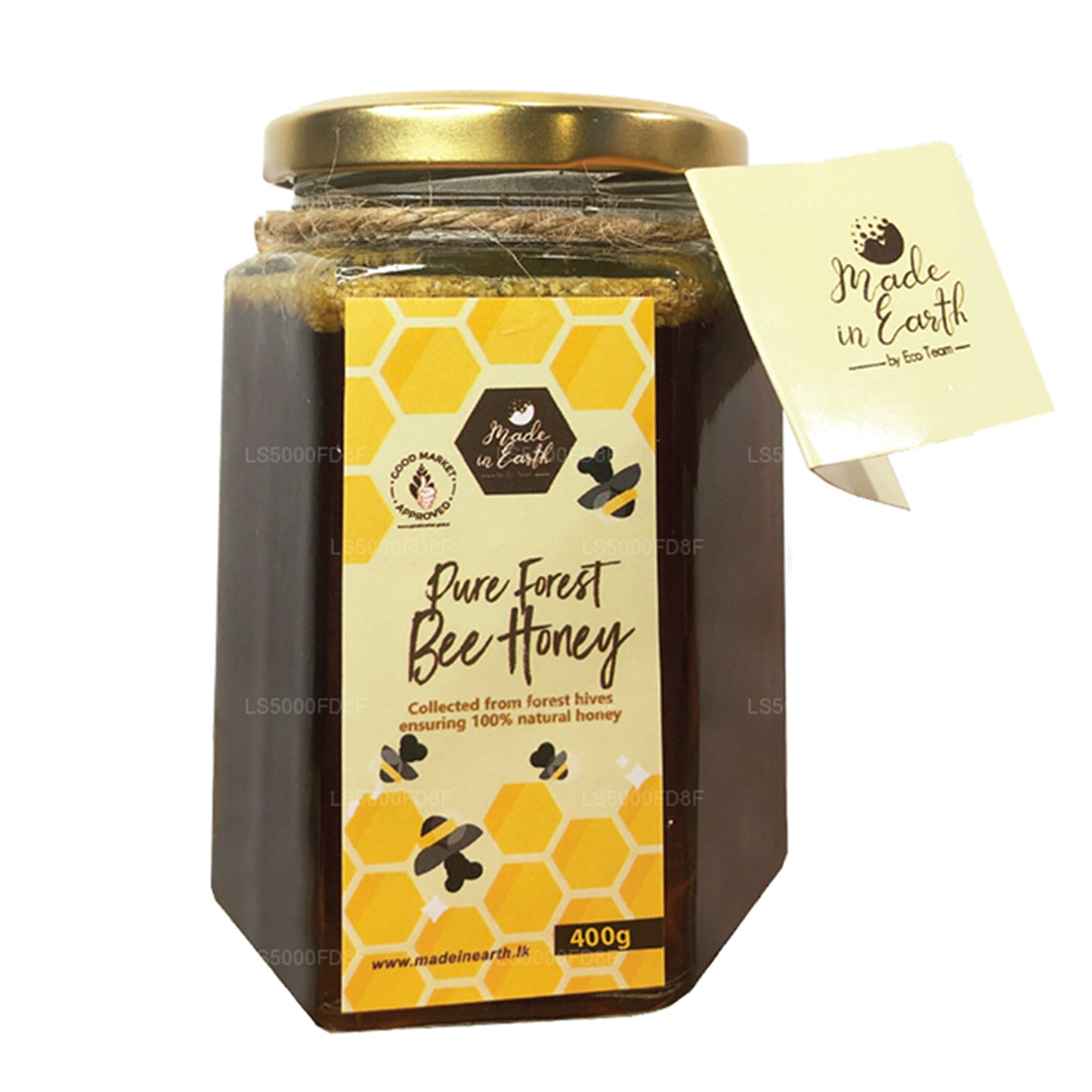 Tillverkad i jorden ren skog Bee honung (400g)