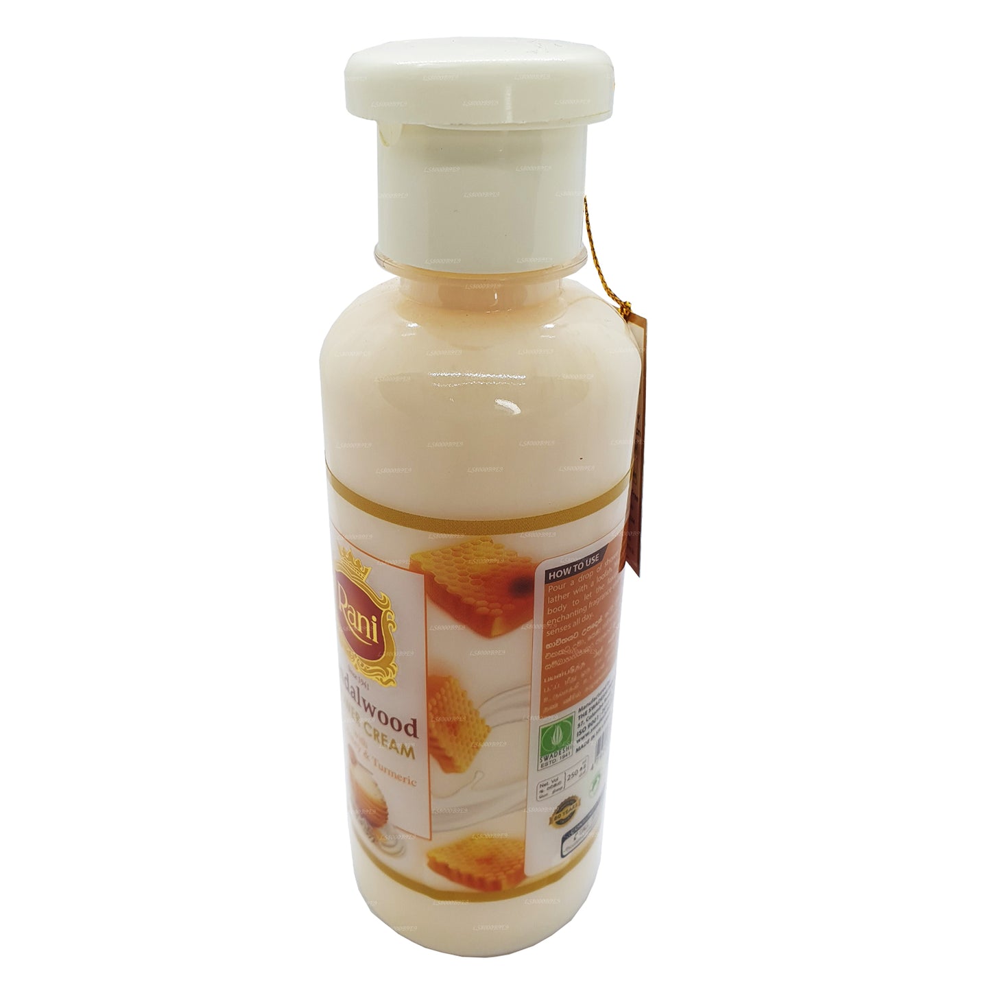 Swadeshi Rani sandelträ duschkräm med mjölk, honung och gurkmeja (250 ml)