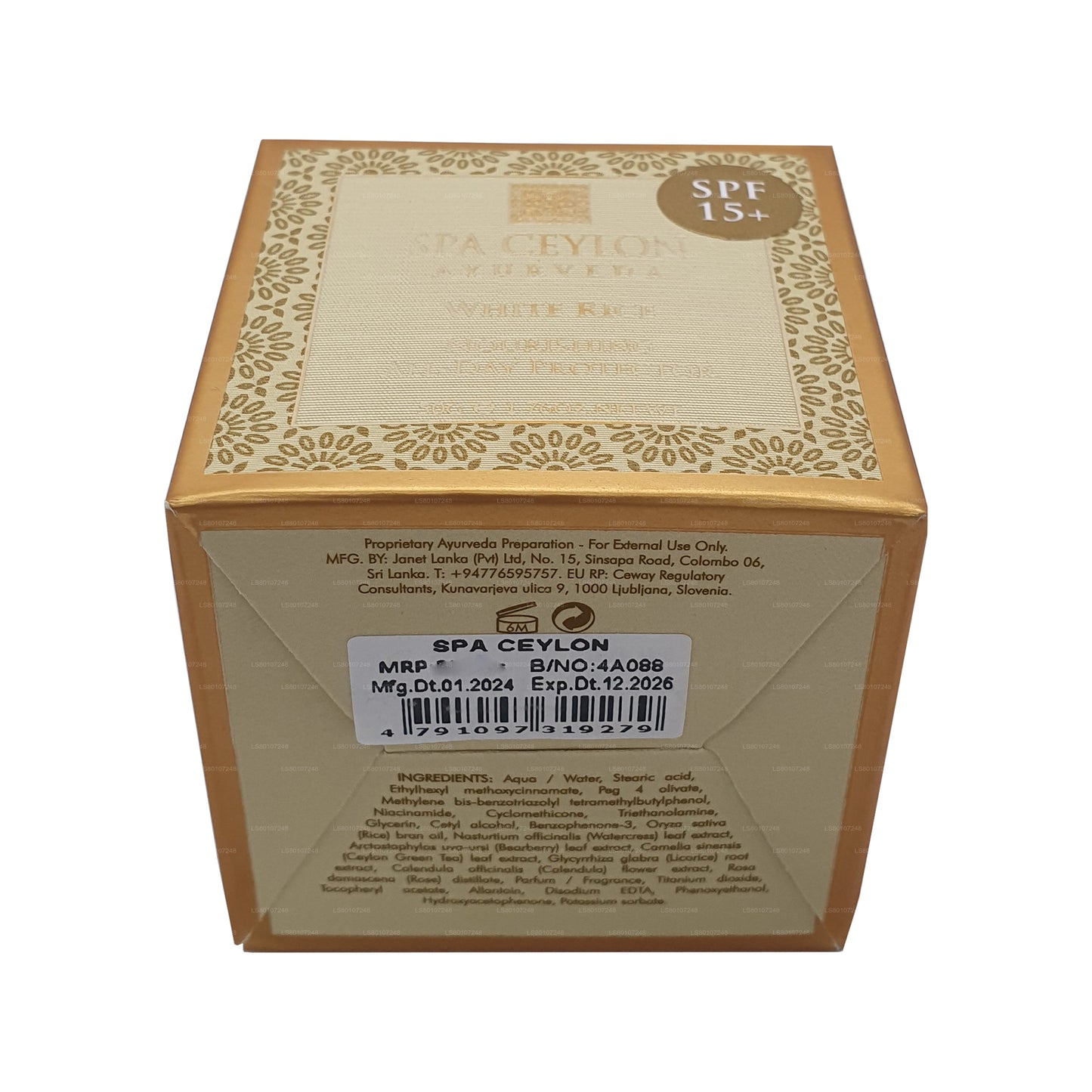 Spa Ceylon vitt ris närande heldagsskydd (100g)