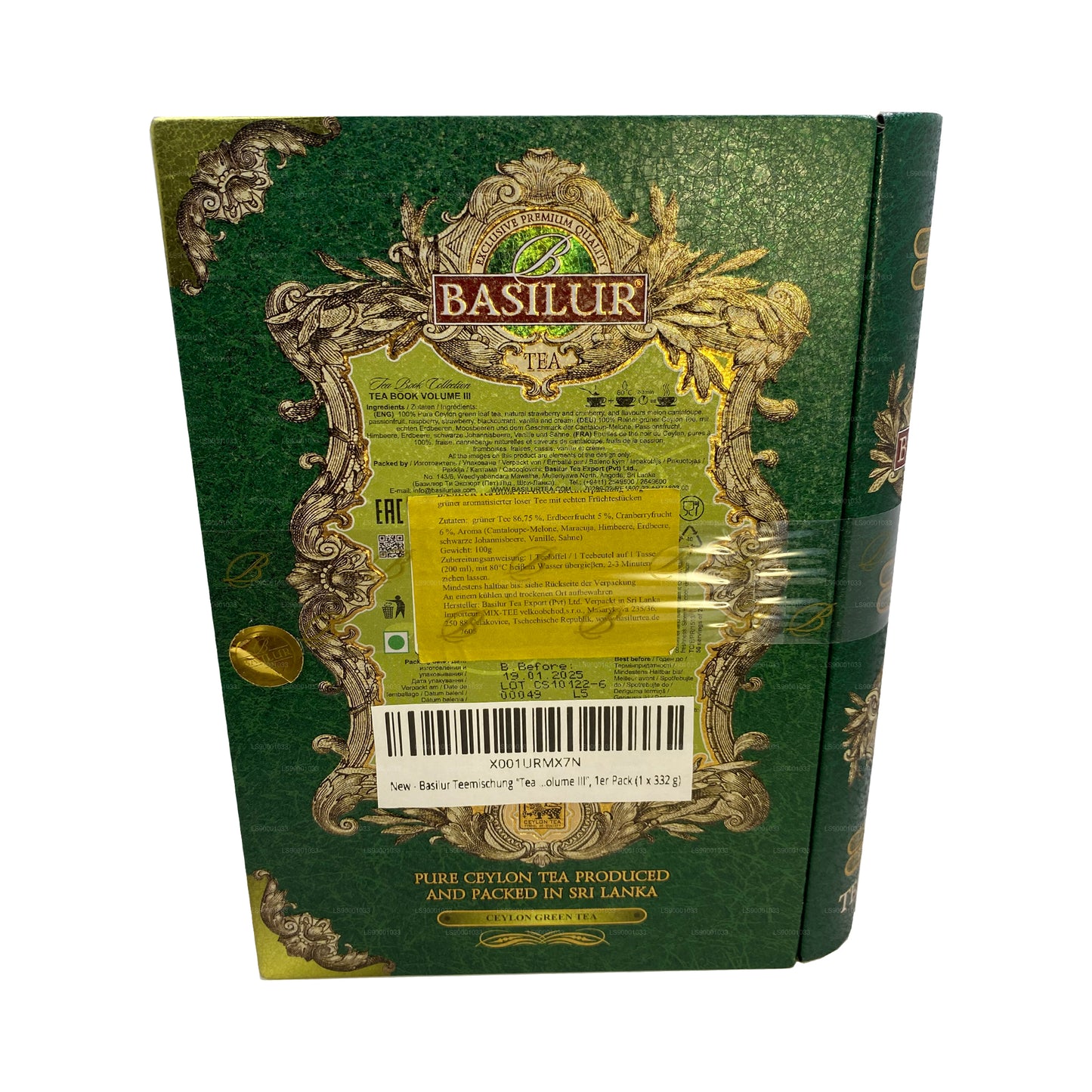 Basilur Tea Book ”Te Book Volym III - Grön” (100g) Caddy