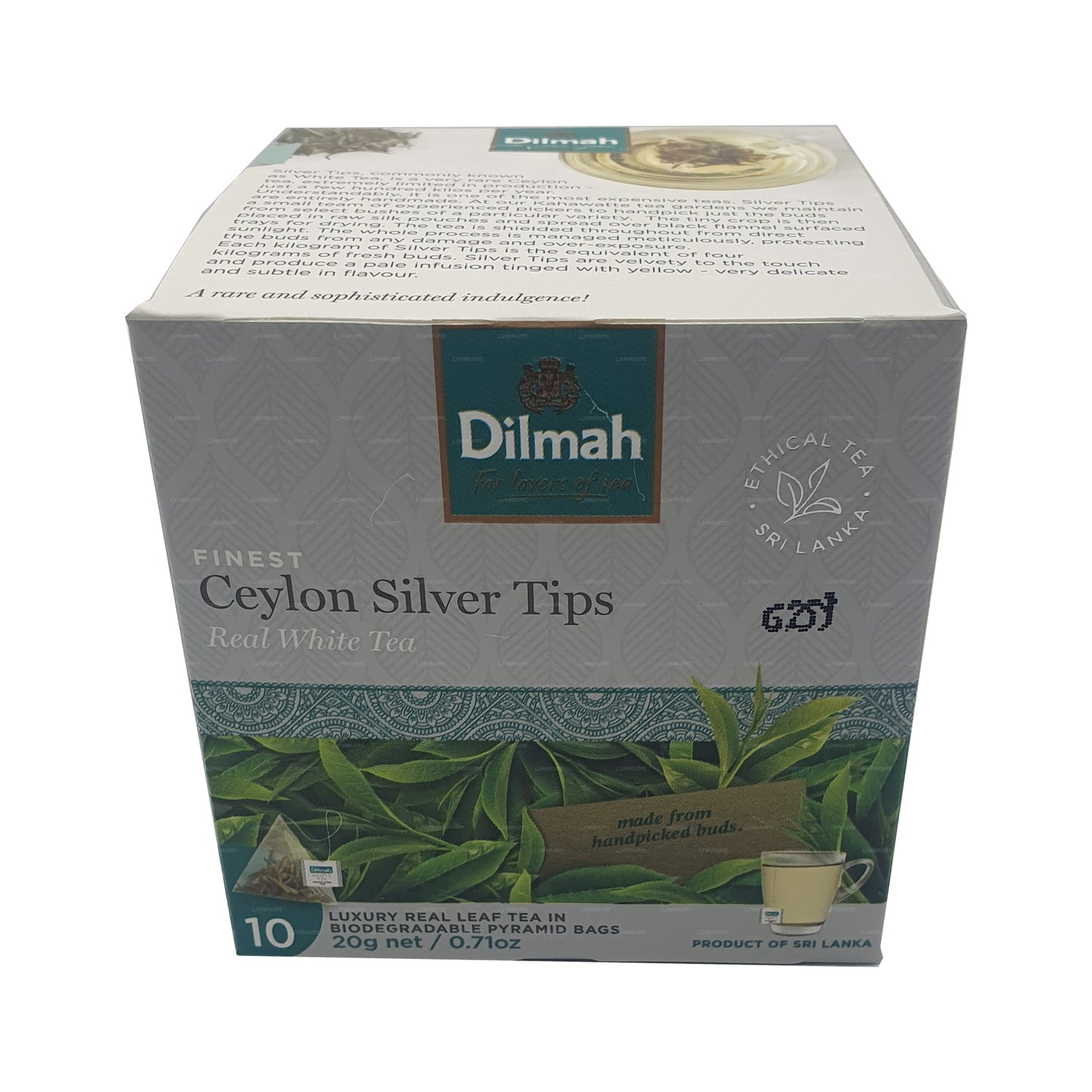 Dilmah Real Vitt Te Ceylon Silver Tips (20g) 10 tepåsar