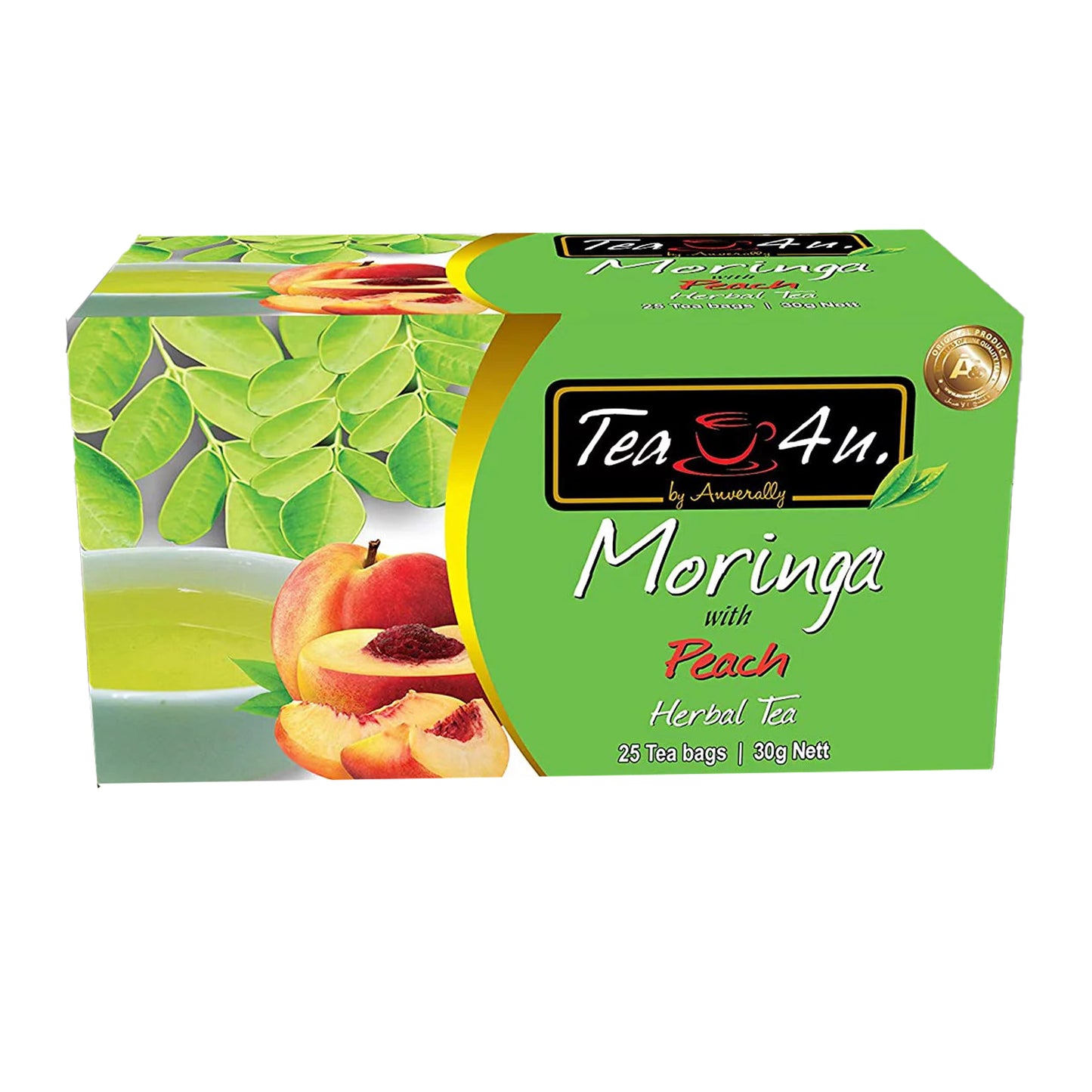 Tea4U Moringa med persika (30g) 25 tepåsar