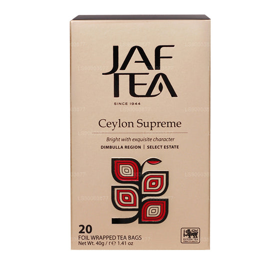 Jaf Tea Classic Gold Collection Ceylon Supreme Foil Kuvert Tepåse (40g)