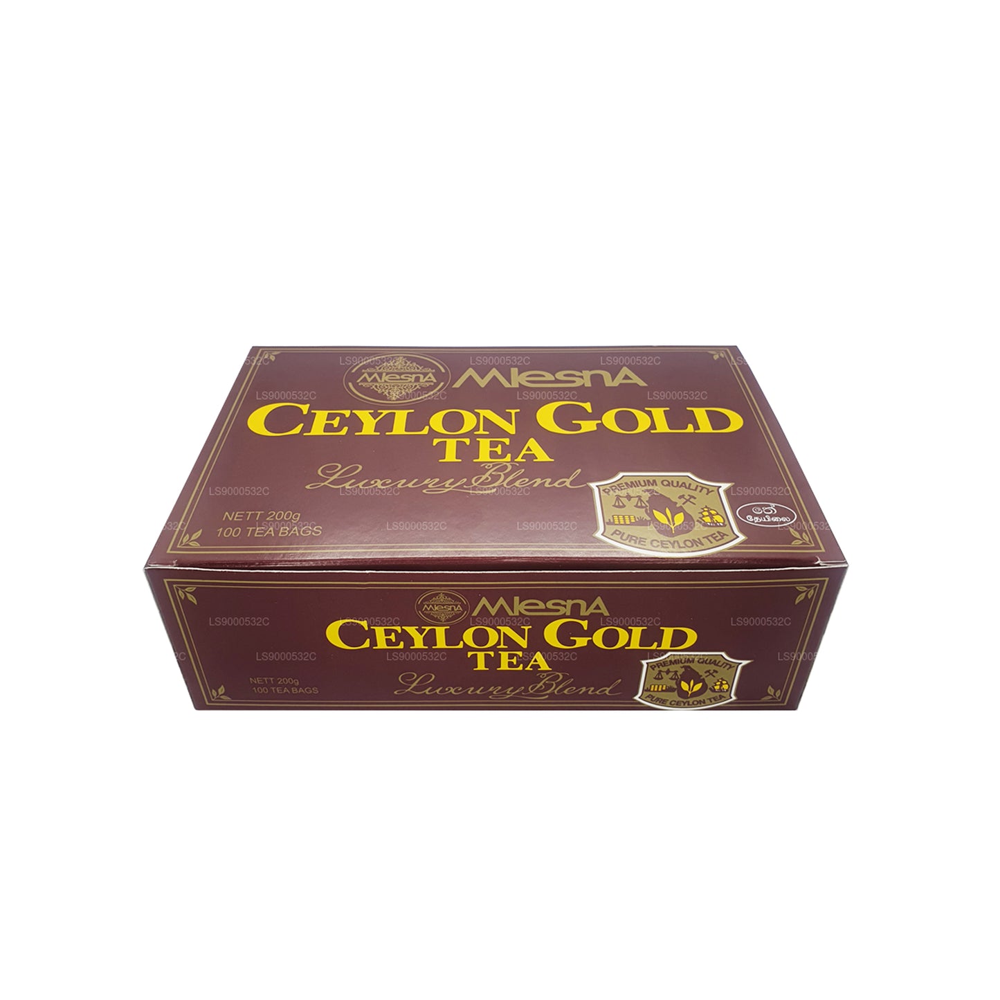 Mlesna Tea Ceylon Gold 100 Tepåsar (200g) String och Tag