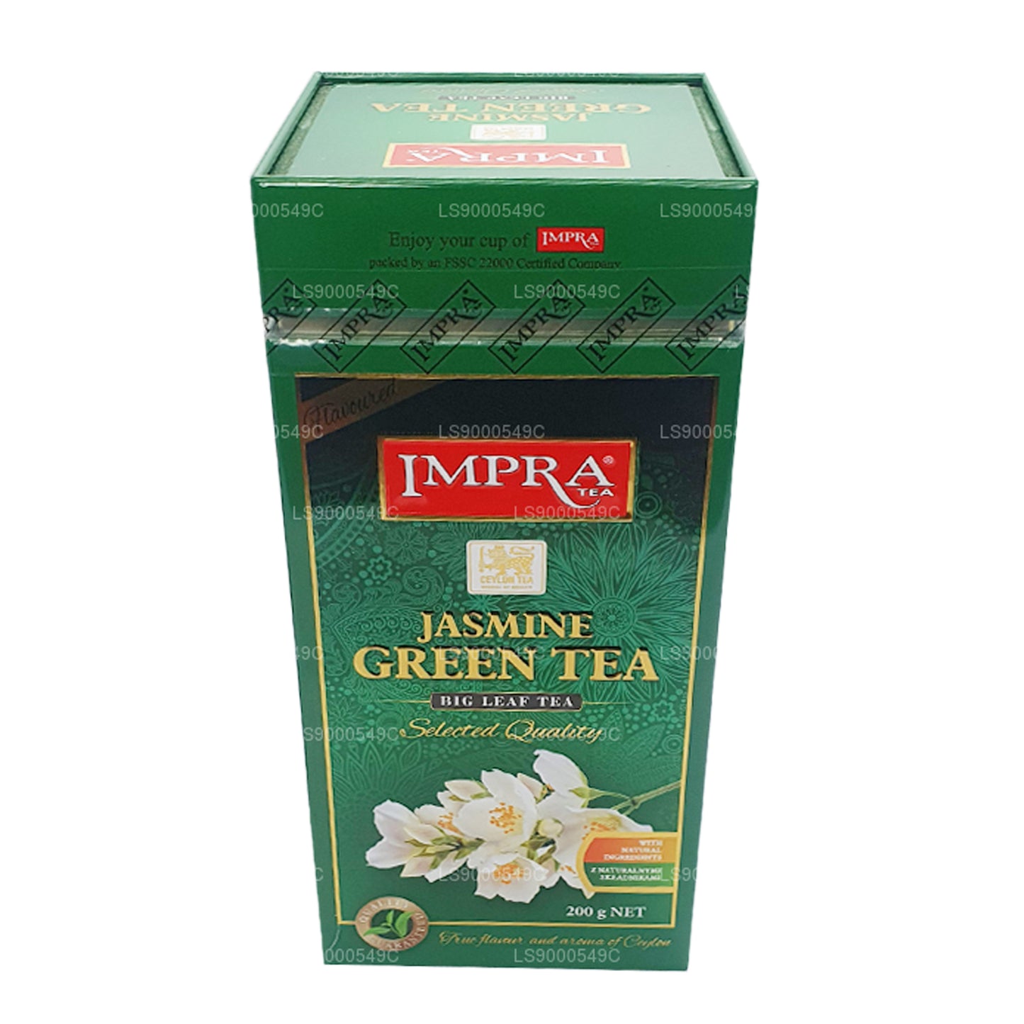 Impra Jasmine Grönt te Big Leaf (200g) Meatal Caddy