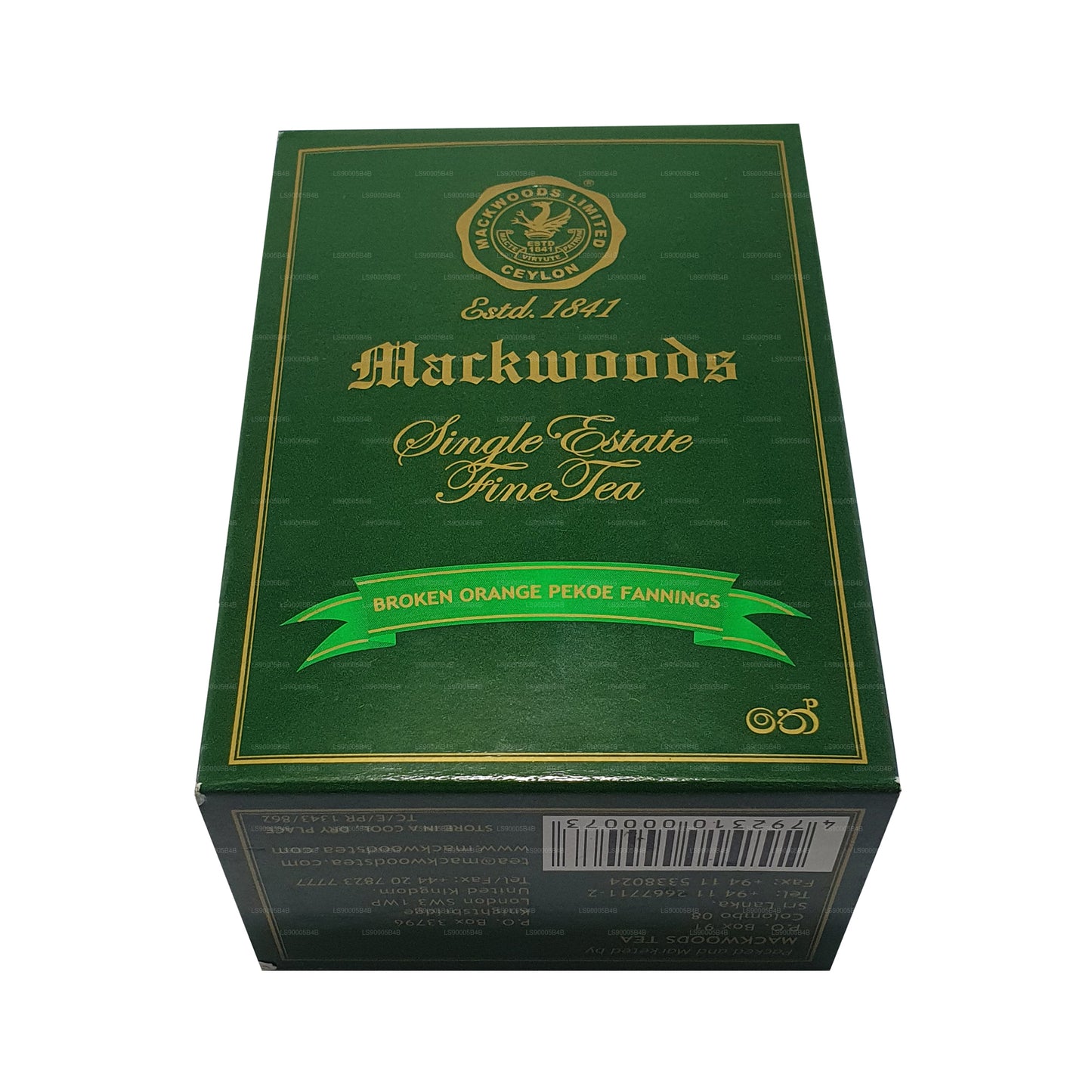 Mackwoods Single Estate Bruten Orange Pekoe Fannings (BOPF) Lösblad Ceylon svart te (200g)