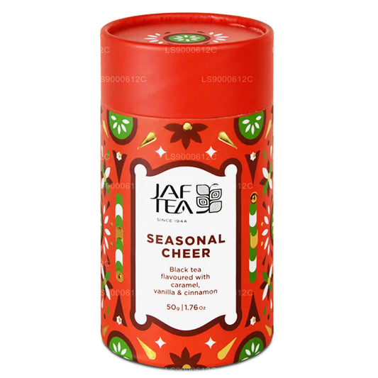 Jaf Tea Seasonal Cheer - Svart te smaksatt med karamell, vanilj och kanel (50g)