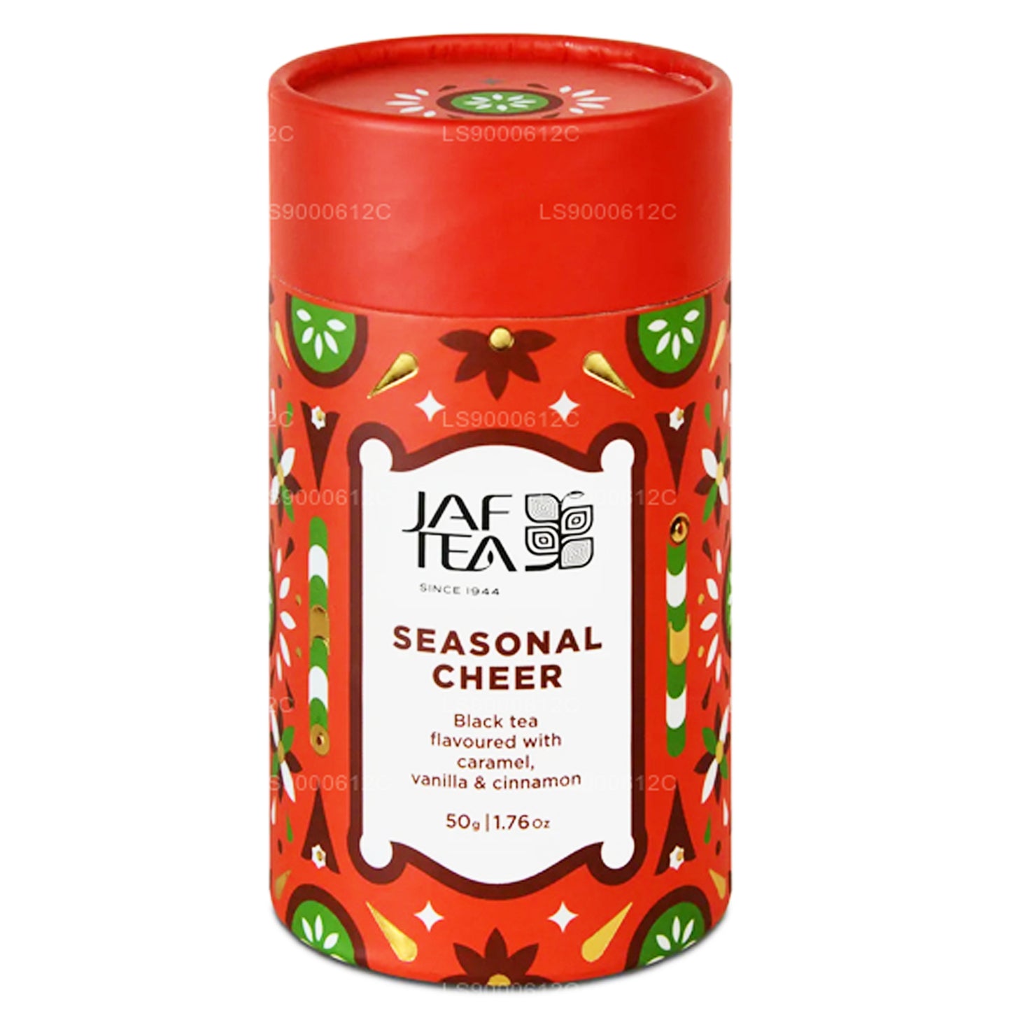 Jaf Tea Seasonal Cheer - Svart te smaksatt med karamell, vanilj och kanel (50g)