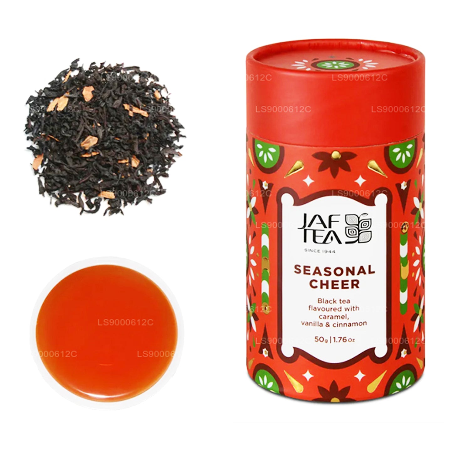 Jaf Tea Seasonal Cheer - Svart te smaksatt med karamell, vanilj och kanel (50g)