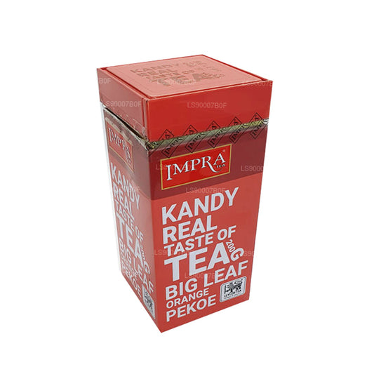 Impra Kandy smak av te Big Leaf Orange Pekoe (200g) Meatal Caddy