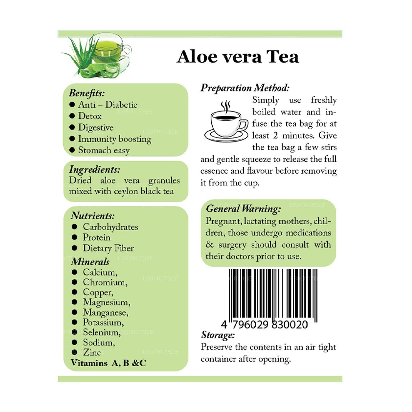 Lifeton Aloe Vera Te (40g)