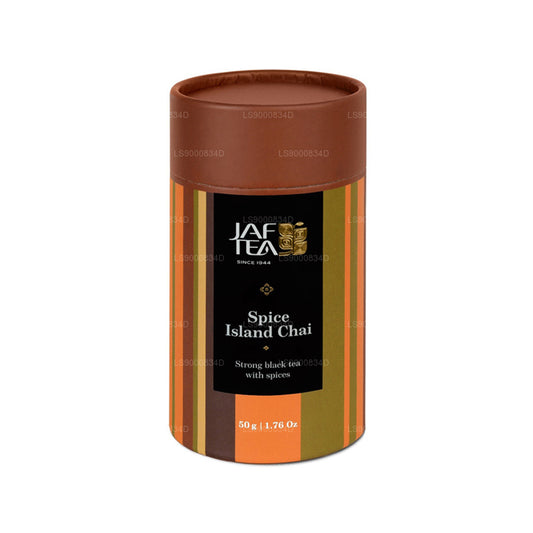 Jaf Tea Spice Island Chai - Stong Balck Te med Kryddor Caddy (50g)