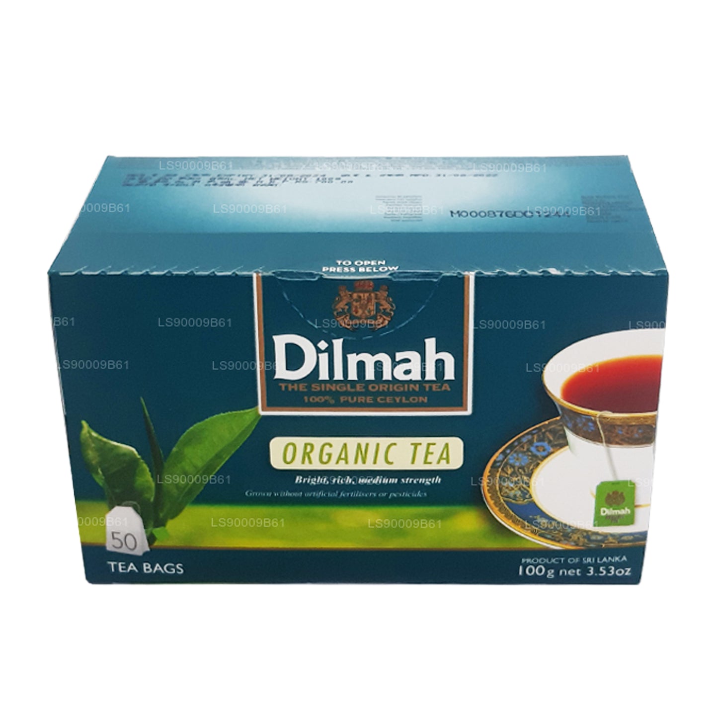 Dilmah ekologiskt te (100g) 50 tepåsar