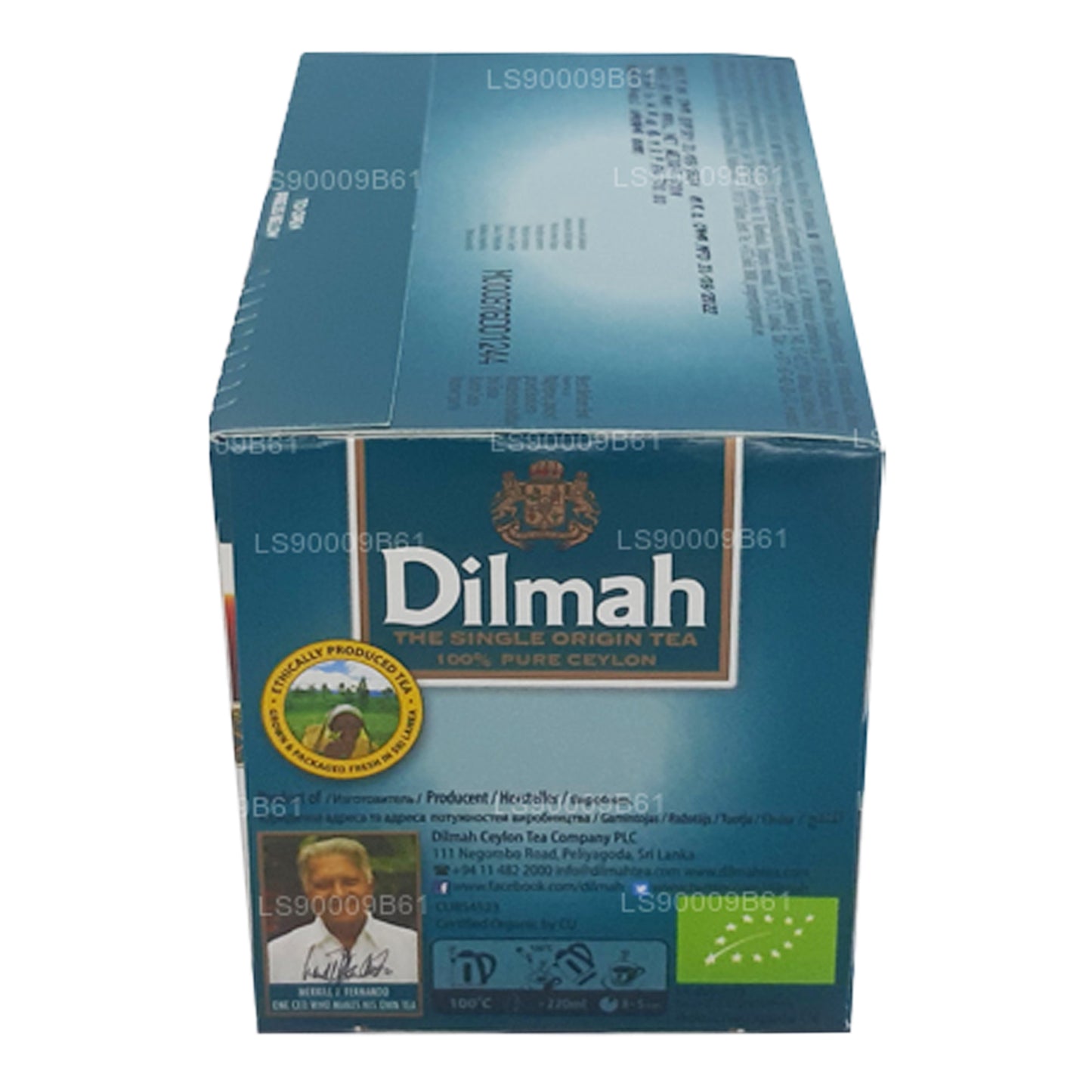 Dilmah ekologiskt te (100g) 50 tepåsar