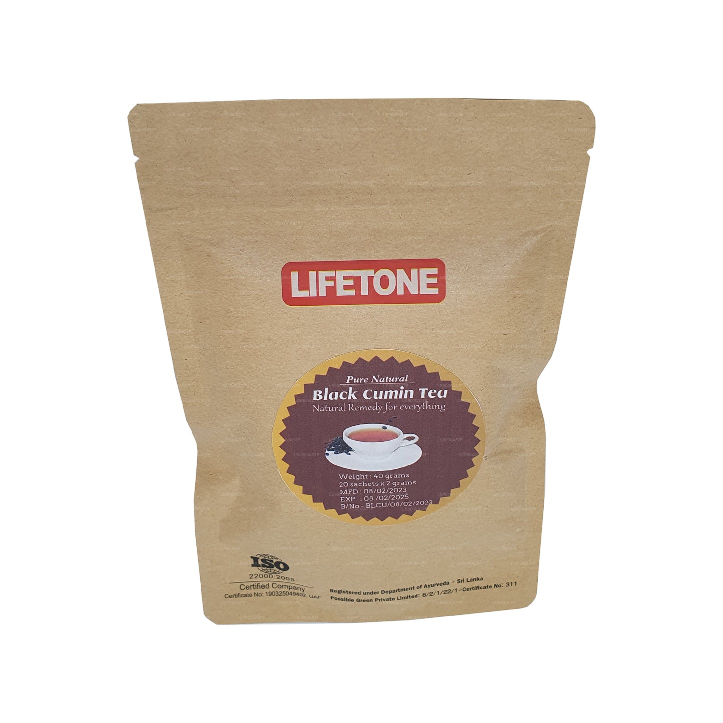 Lifetone svart kummin te (40g)