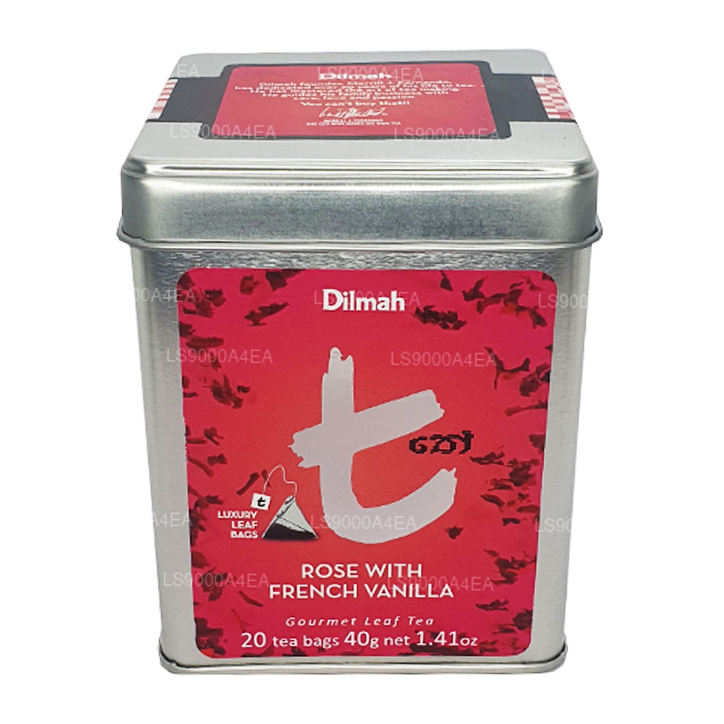 Dilmah T-serien Rose med fransk vanilj 20 tepåsar bladte (40g)