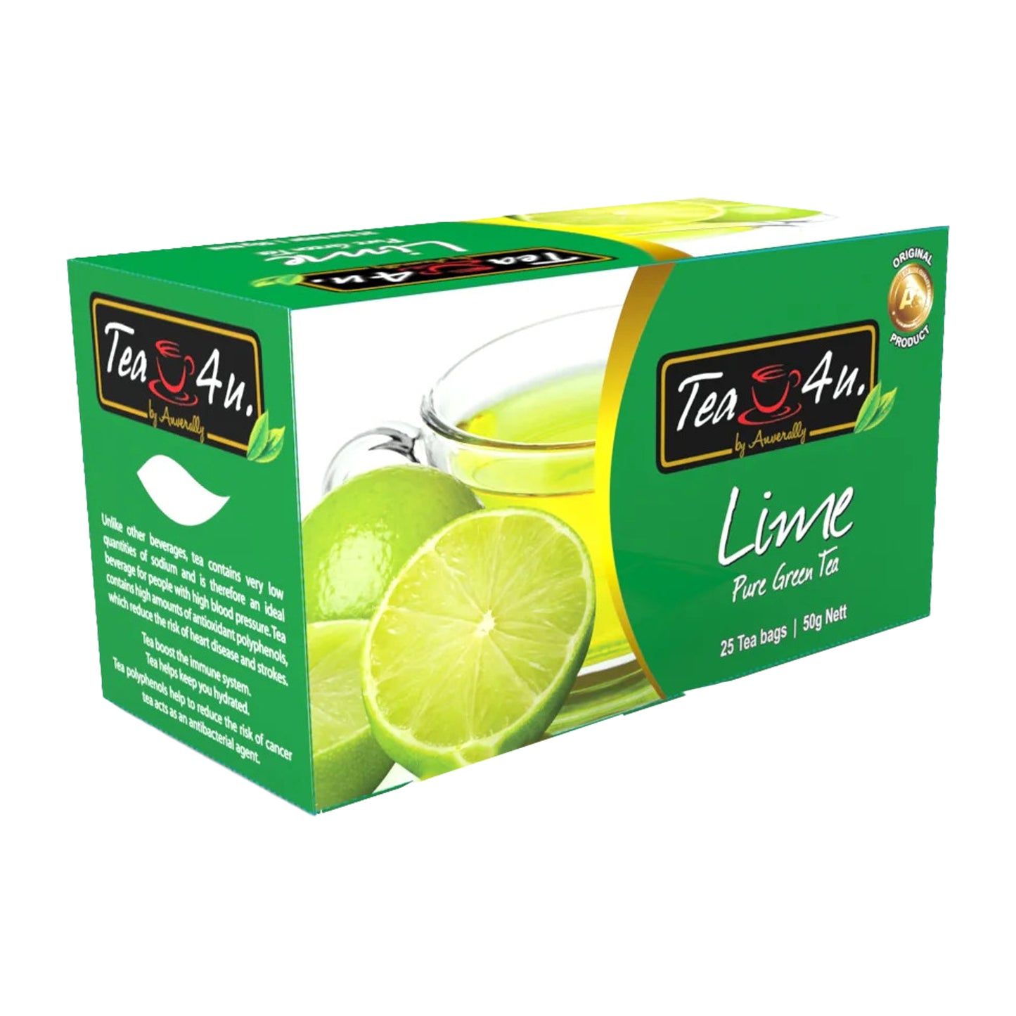 Tea4U Lime Grönt Te (50g) 25 Tepåsar