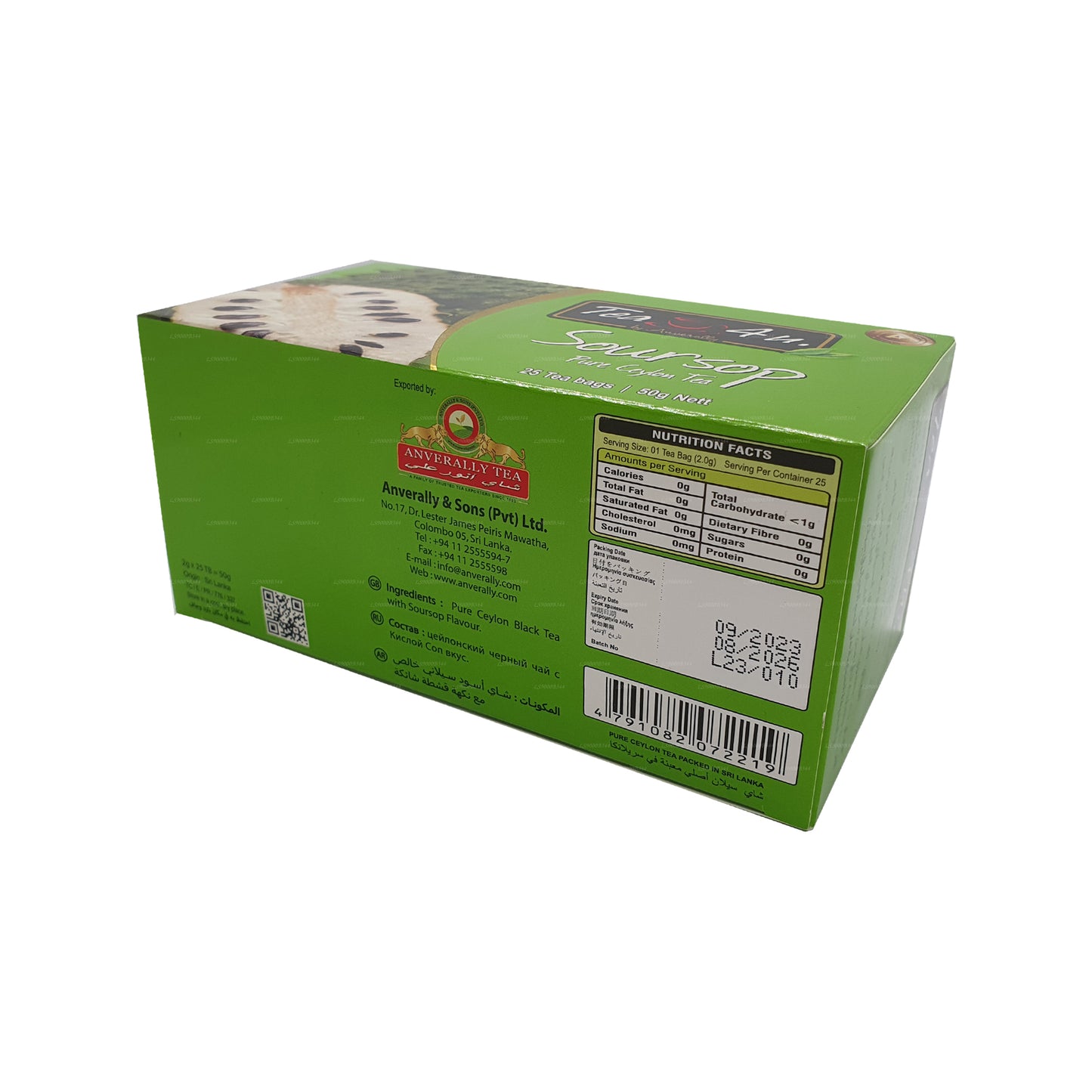 Tea4U svart te med soursop (50g) 25 tepåsar