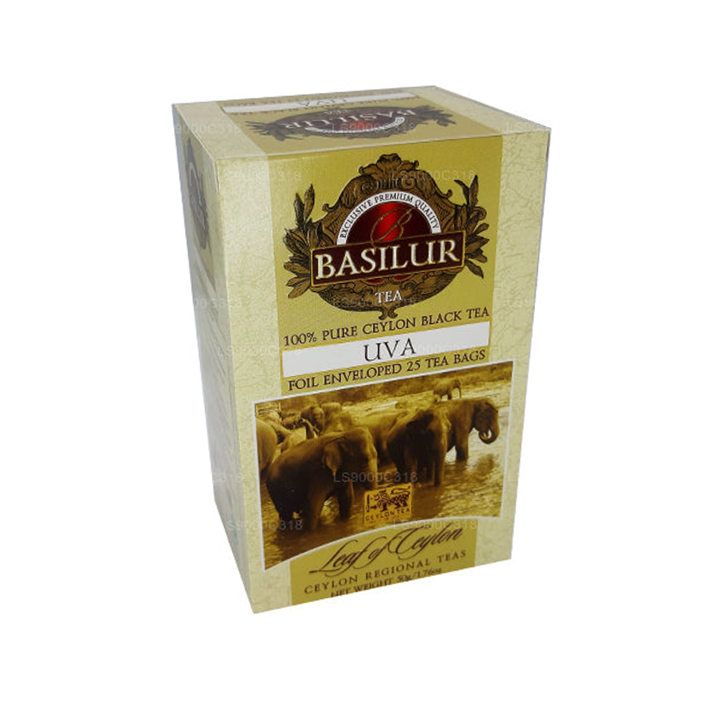 Basilur Leaf av Ceylon ”Uva” Ren svart te (50g)