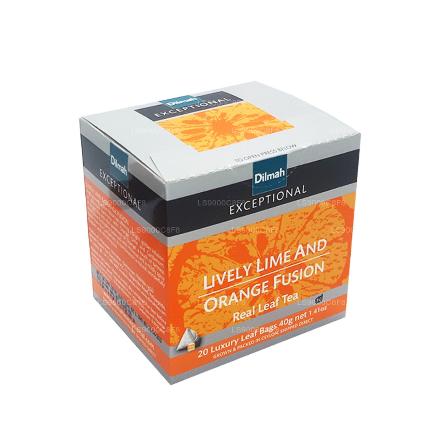 Dilmah Exceptionell Livlig Lime och Orange Fusion Real Leaf Tea (40g) 20 tepåsar