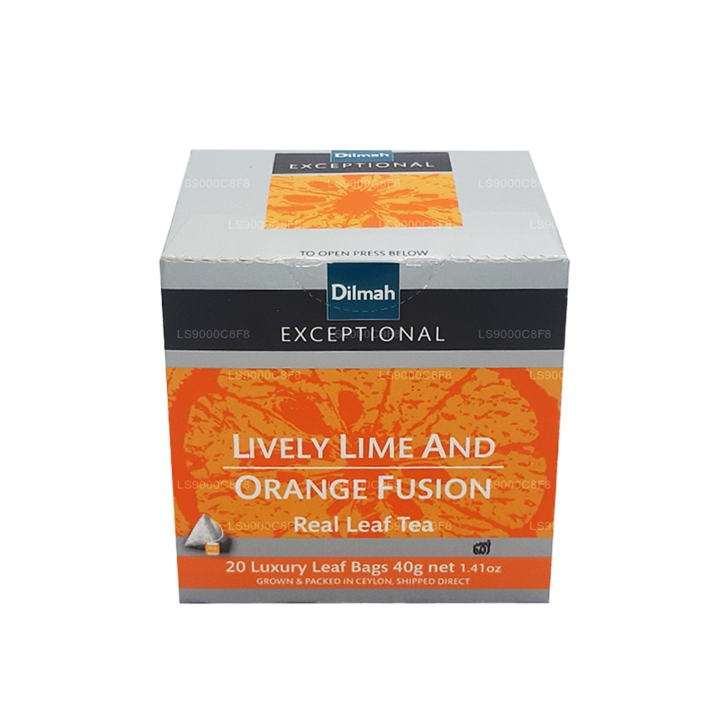 Dilmah Exceptionell Livlig Lime och Orange Fusion Real Leaf Tea (40g) 20 tepåsar