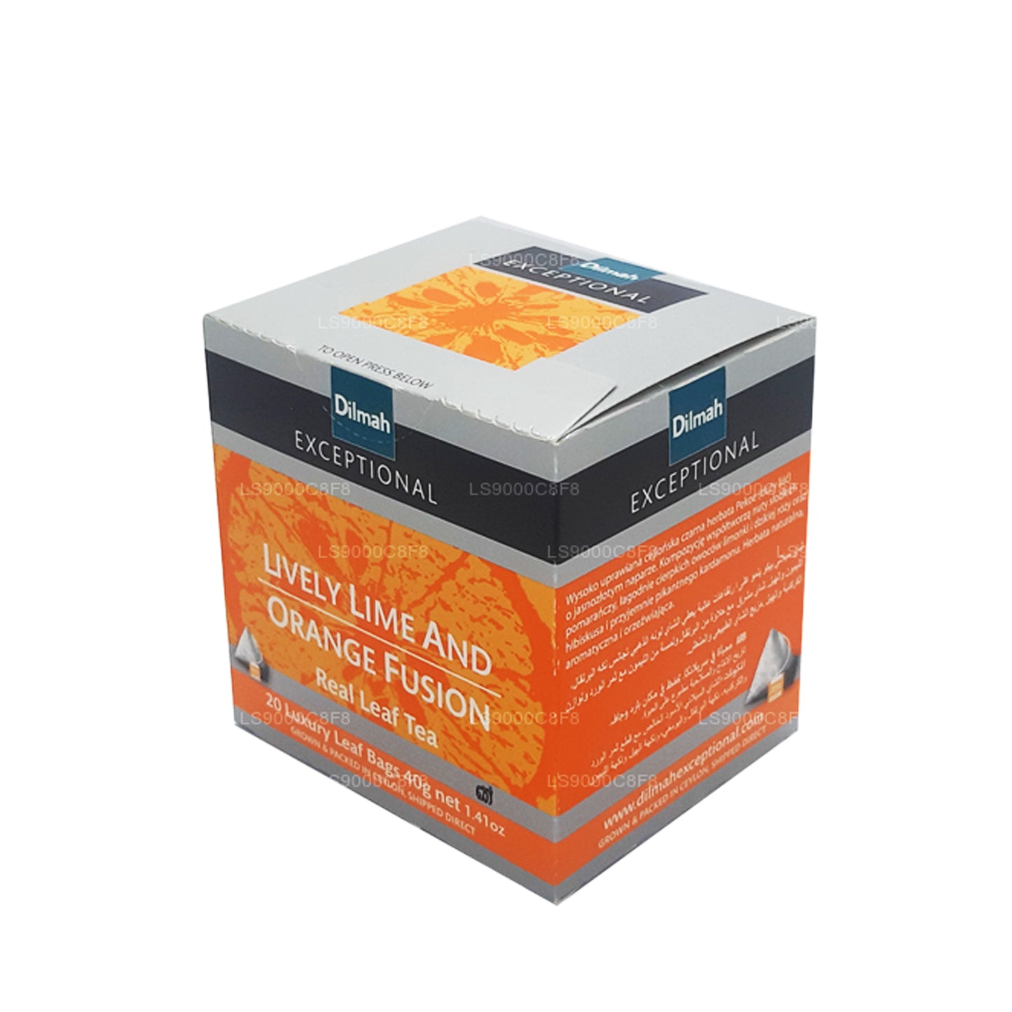 Dilmah Exceptionell Livlig Lime och Orange Fusion Real Leaf Tea (40g) 20 tepåsar