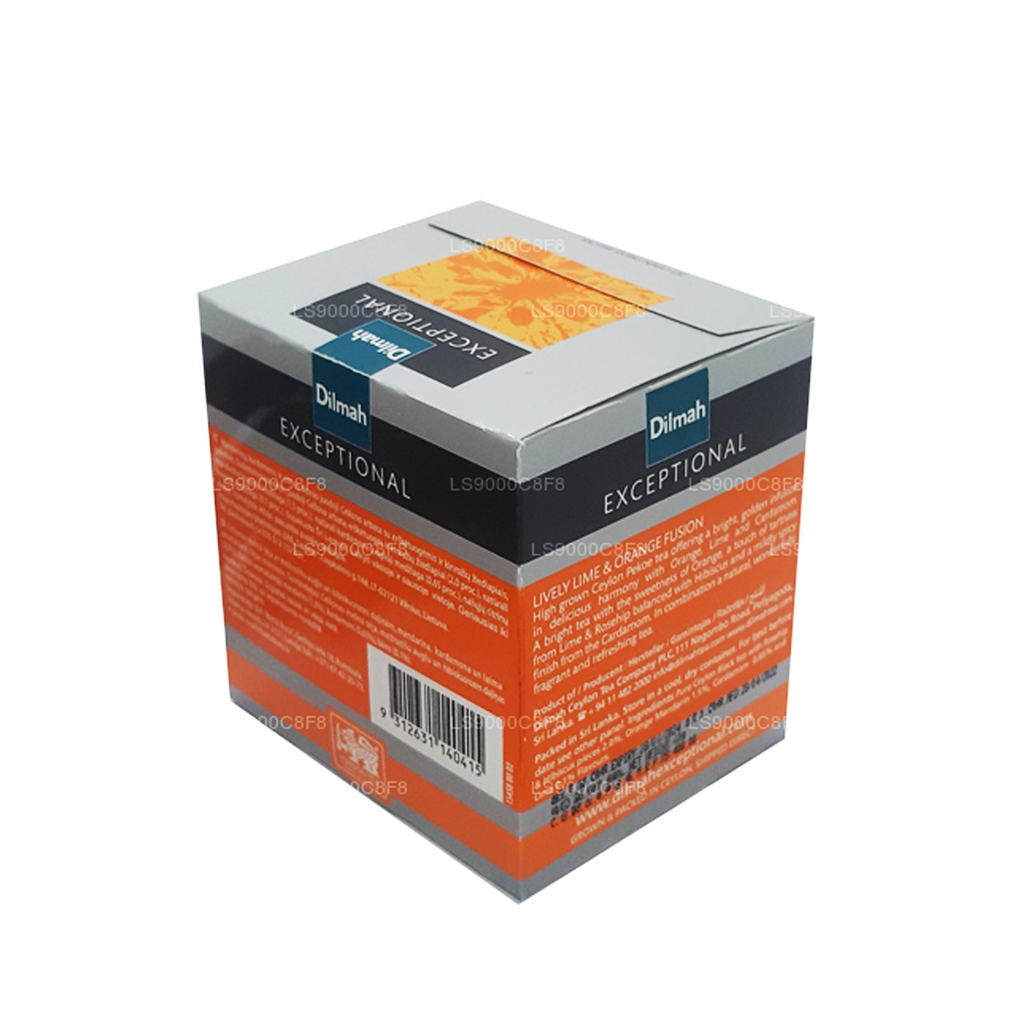 Dilmah Exceptionell Livlig Lime och Orange Fusion Real Leaf Tea (40g) 20 tepåsar