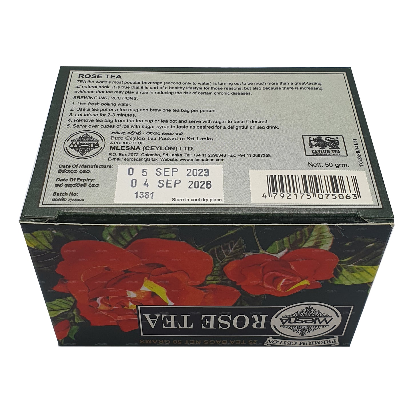 Mlesna Rose Tea (50g) 25 Tepåsar