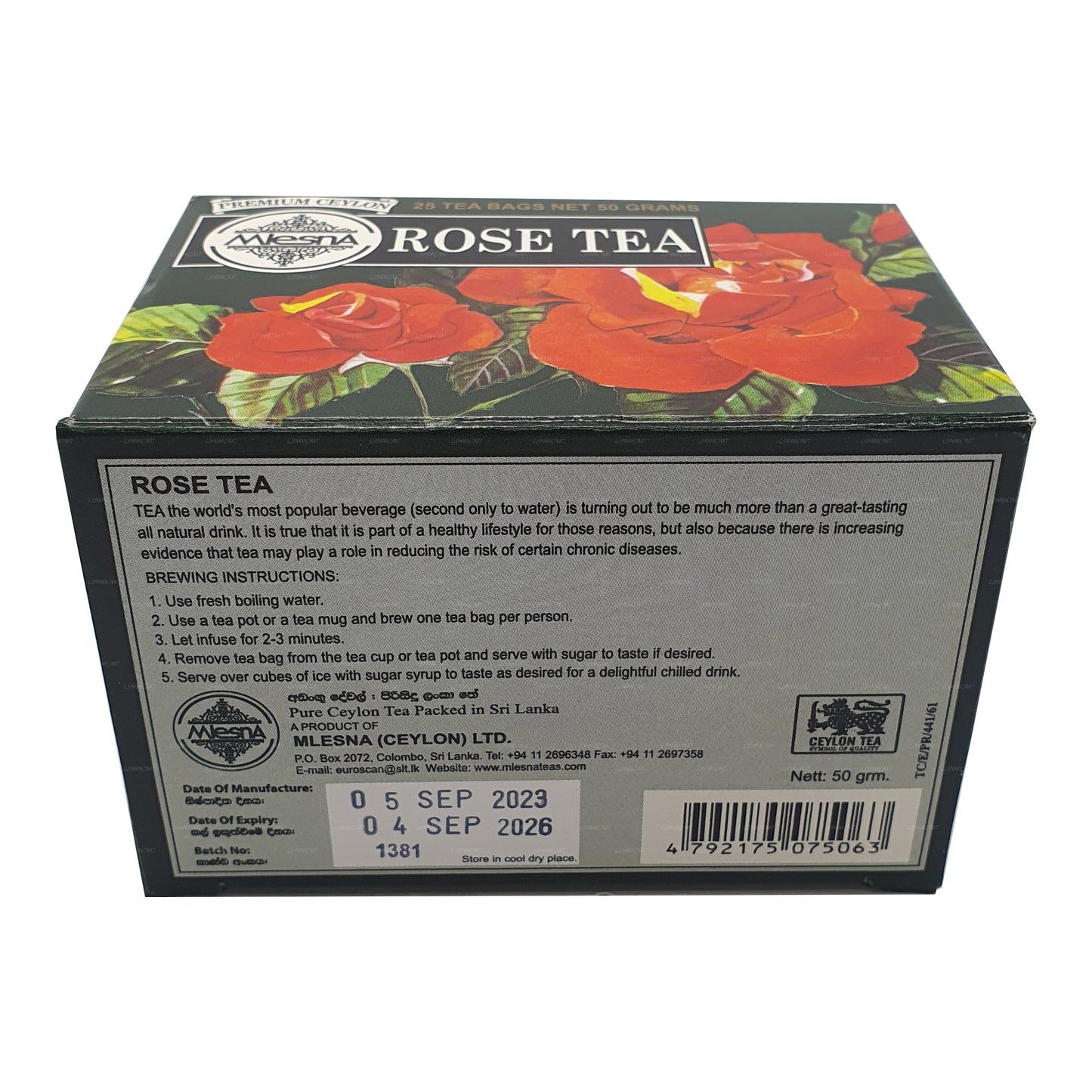 Mlesna Rose Tea (50g) 25 Tepåsar