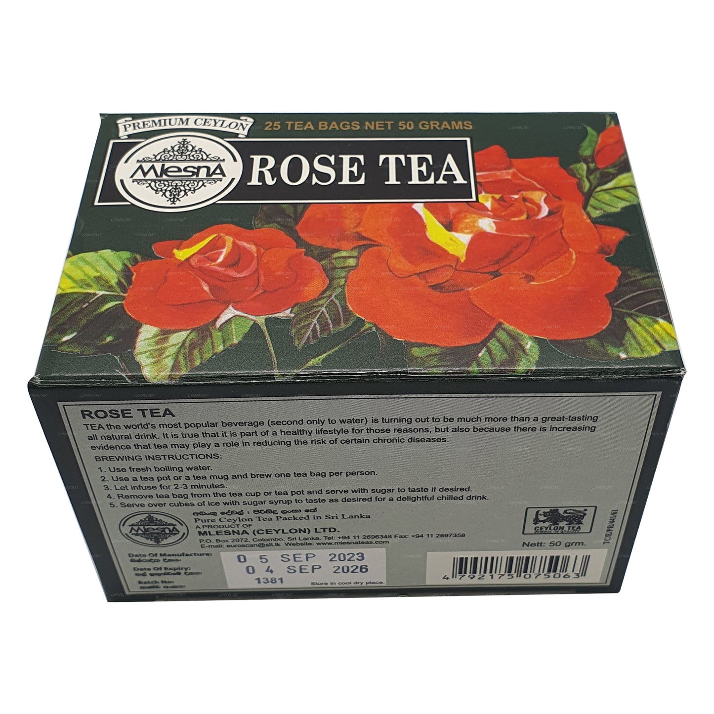 Mlesna Rose Tea (50g) 25 Tepåsar