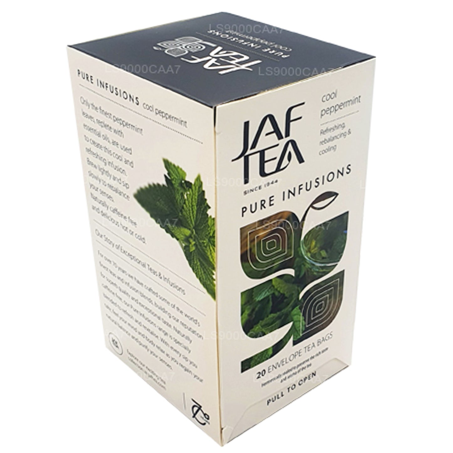 Jaf Tea Pure Infusions Kollektion Cool Pepparmynta Folie Kuvert Tepåsar (30g)