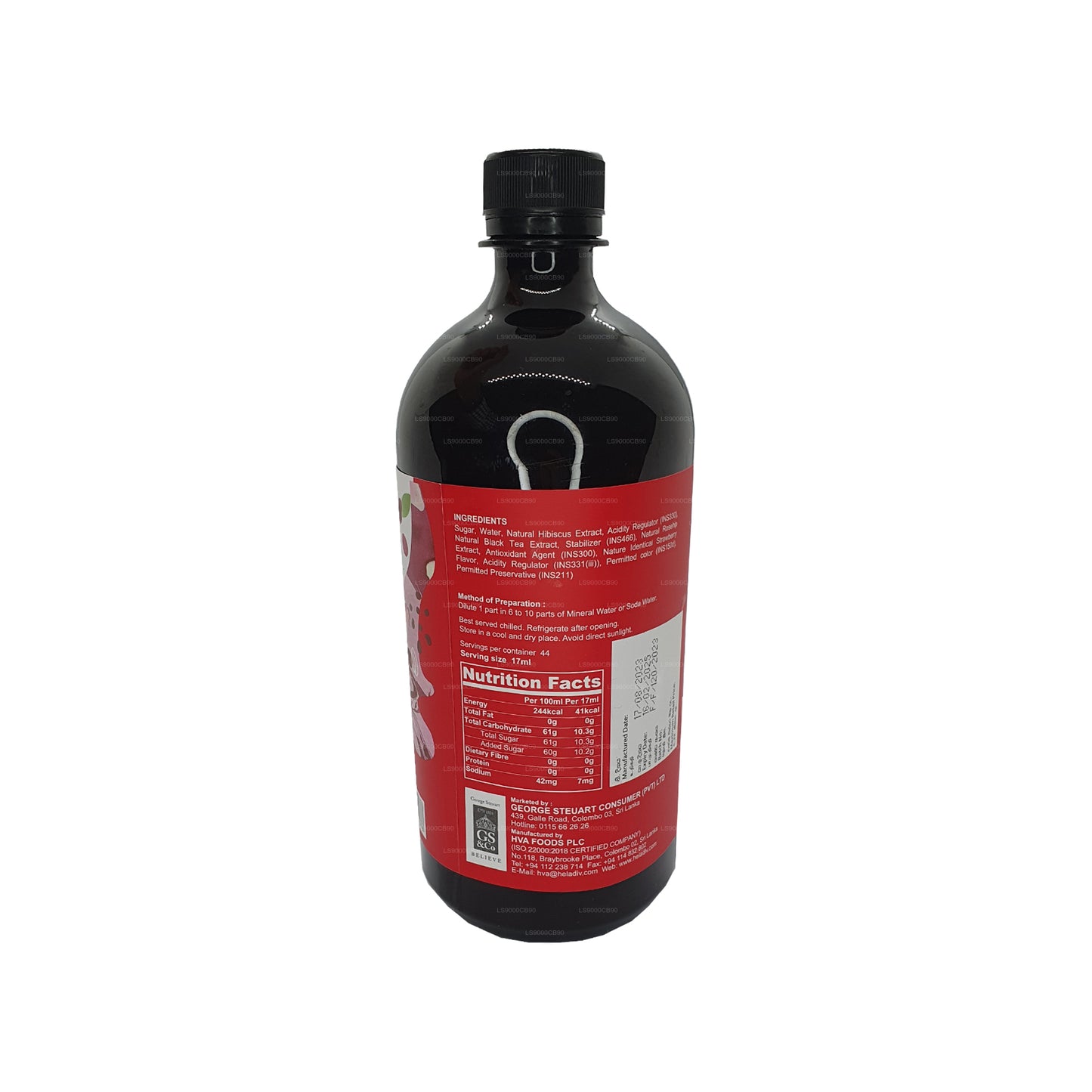 Heladiv Jordgubb Iste Koncentrat Cordial (750ml)