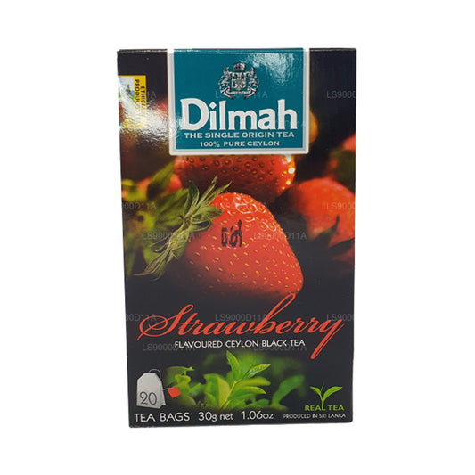 Dilmah Jordgubbssmak Ceylon svart te (30g) 20 tepåsar