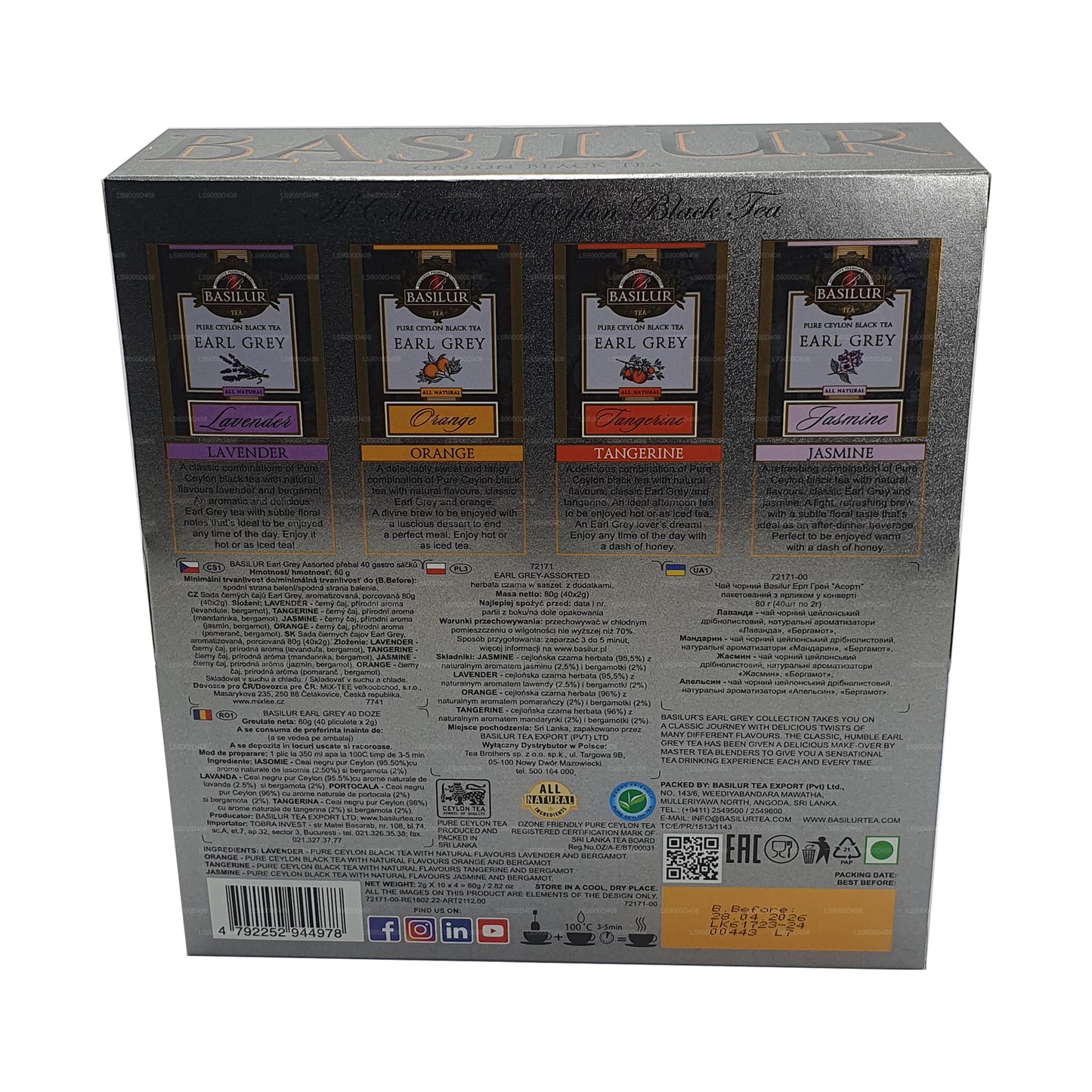 Basilur Earl Grey Kollektion Blandat (80g)