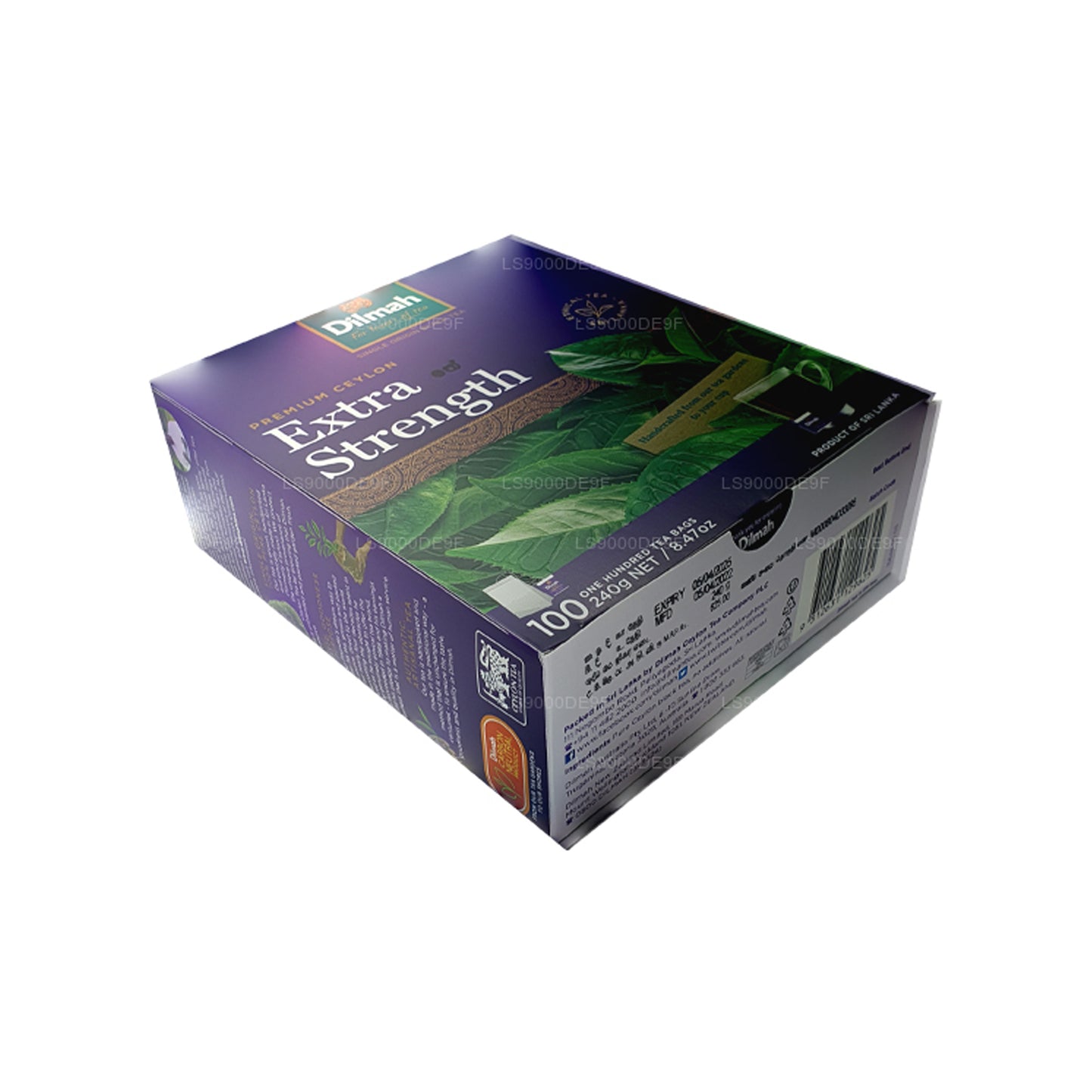 Dilmah Premium Extra Strength Ceylon te (240g) 100 tepåsar