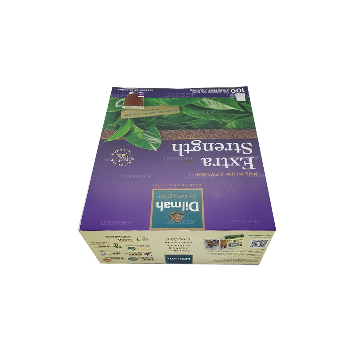 Dilmah Premium Extra Strength Ceylon te (240g) 100 tepåsar