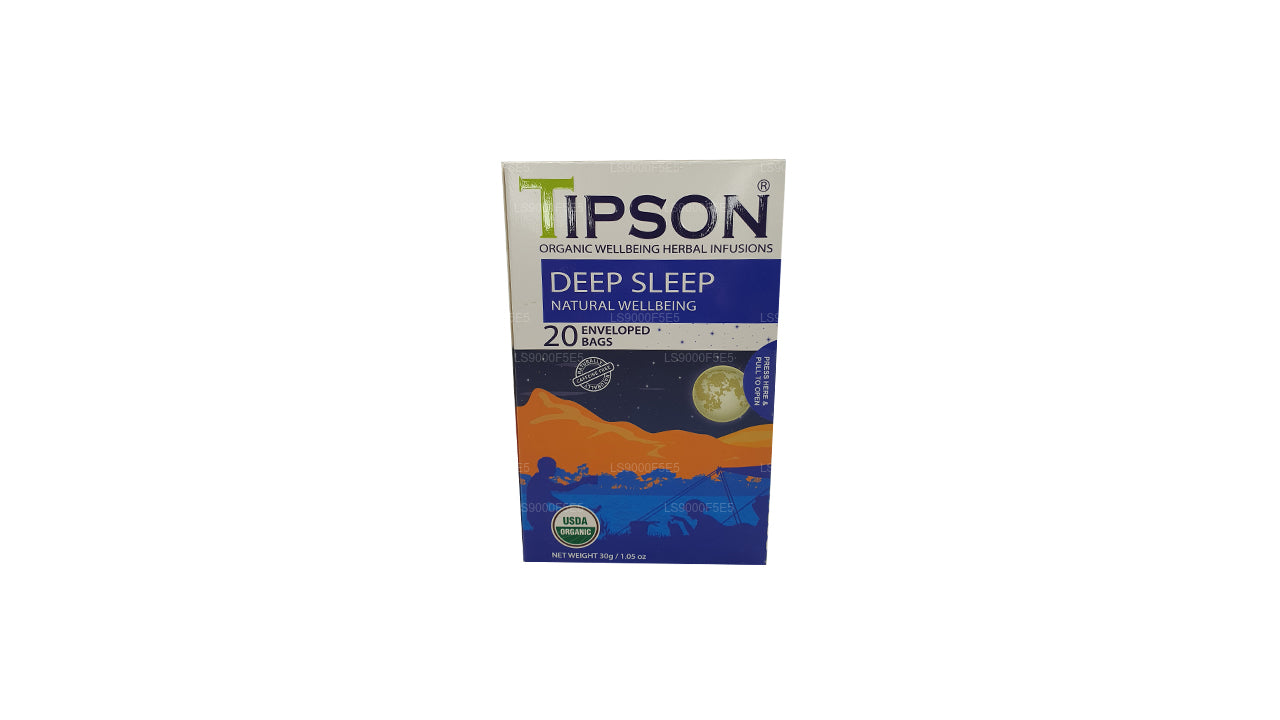 Tipson Organic Deep Sleep Naturligt Välbefinnande 20 Kuverterade Väskor (30g)