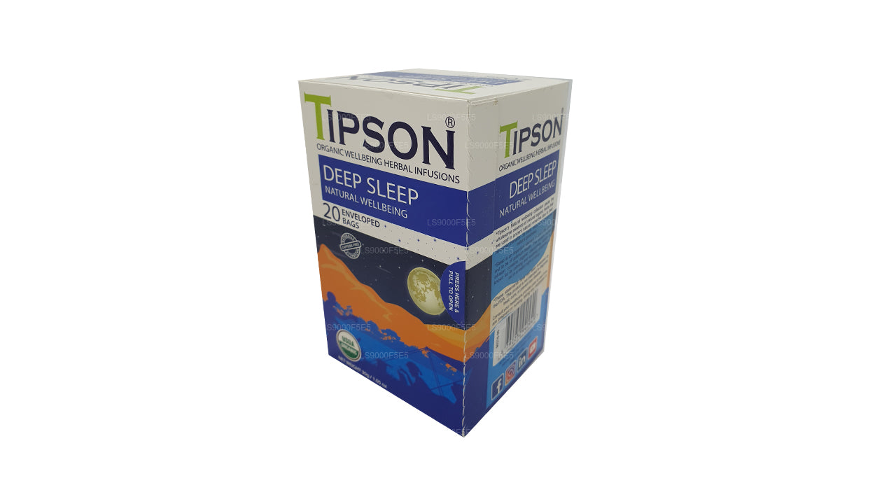 Tipson Organic Deep Sleep Naturligt Välbefinnande 20 Kuverterade Väskor (30g)